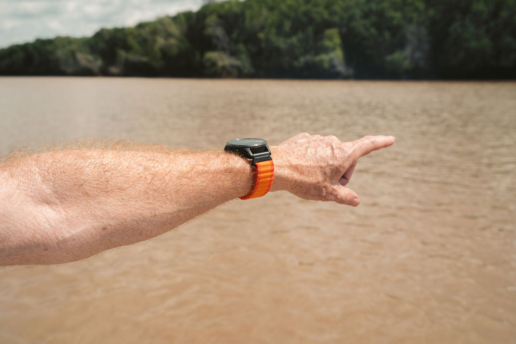 Ocean loop m/quick fit for Garmin oransje
