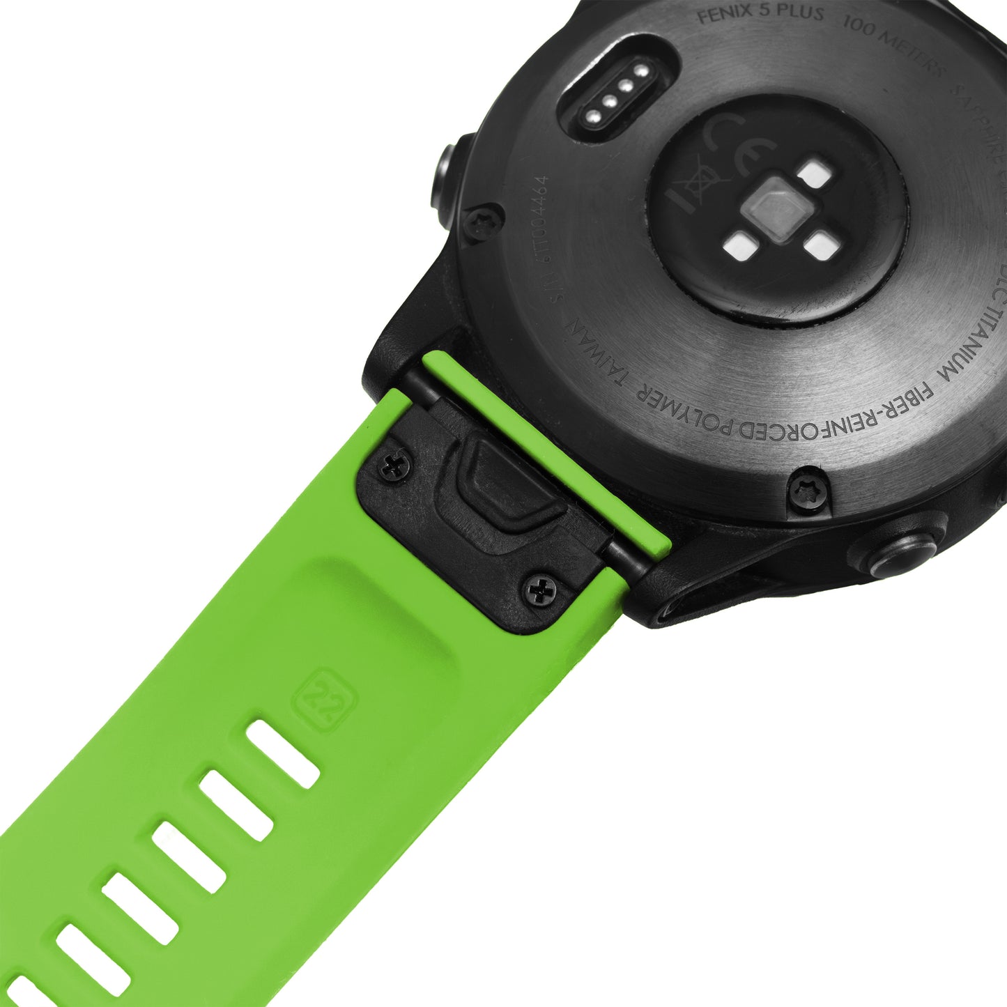 Gummireim m/quick fit for Garmin grønn