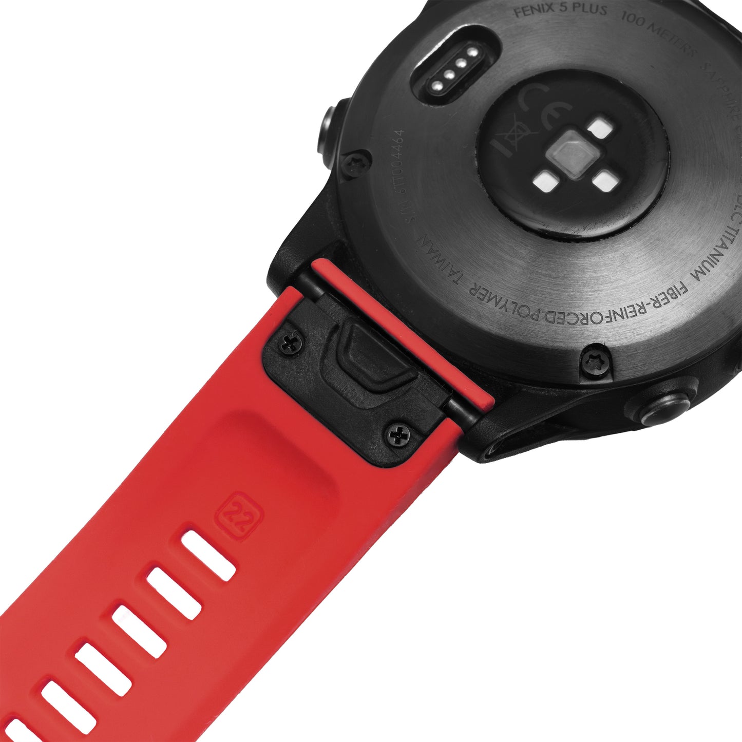 Gummireim m/quick fit for Garmin rød