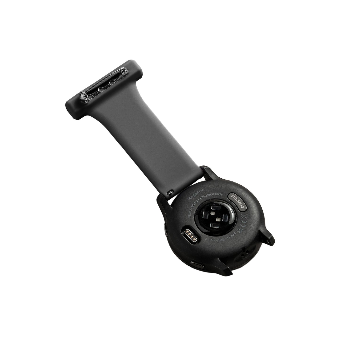 Gummireim til søsterur m/quick release svart
