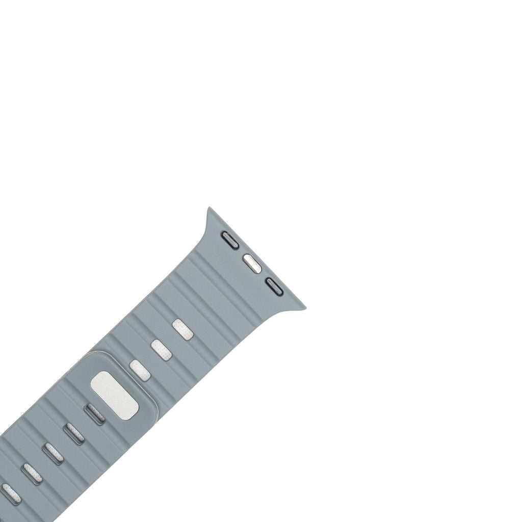 Gummireim m/magnetfeste til Apple watch off white