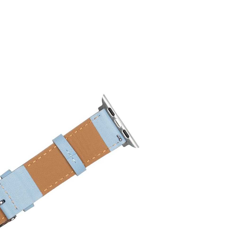 Skinnreim til Apple watch lys blå