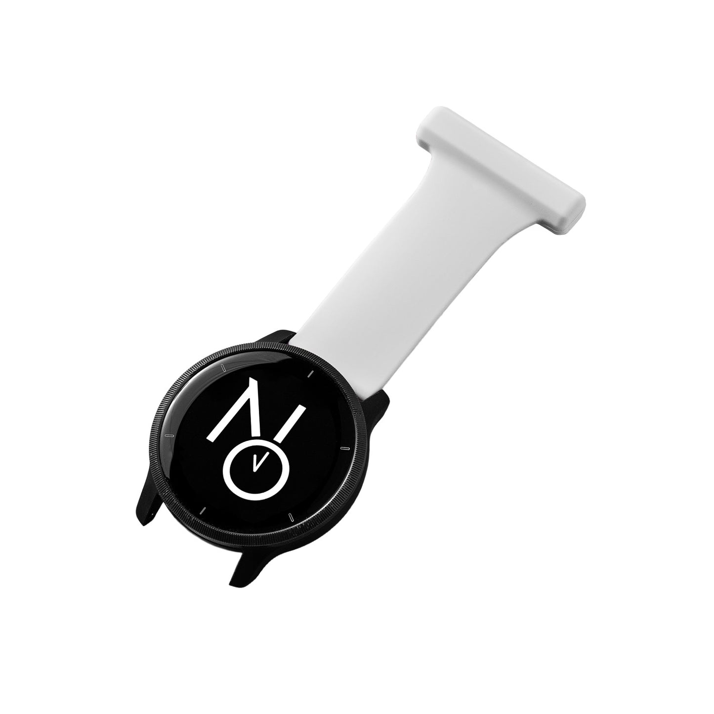 Gummireim til søsterur m/quick release hvit