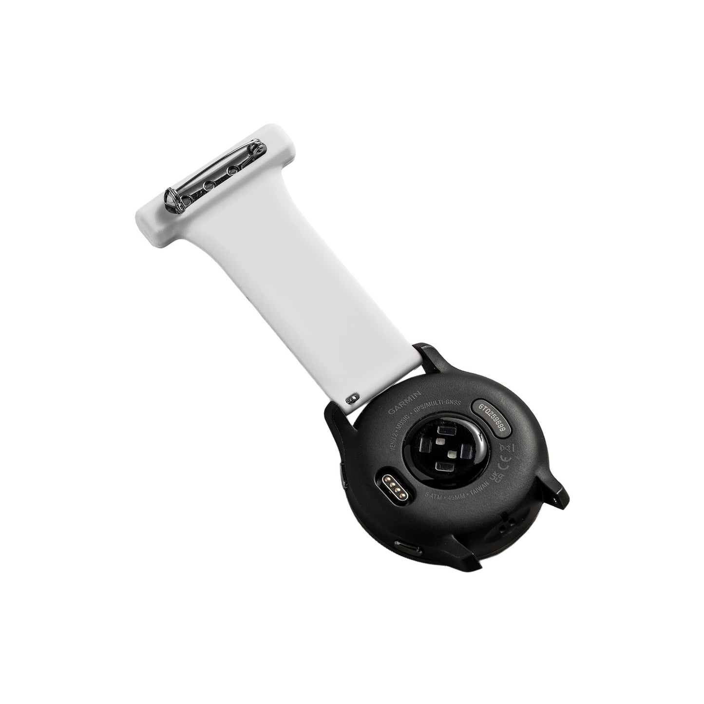 Gummireim til søsterur m/quick release hvit