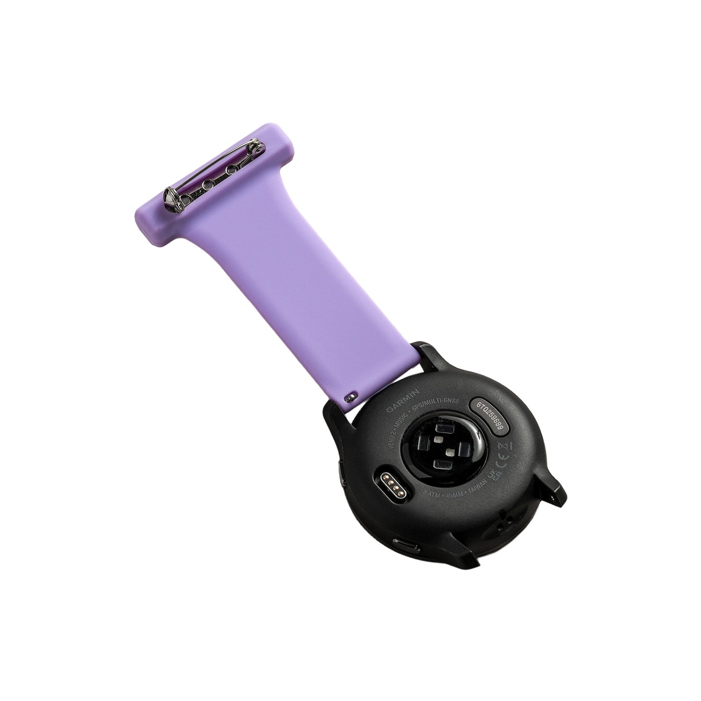 Gummireim til søsterur m/quick release lilla