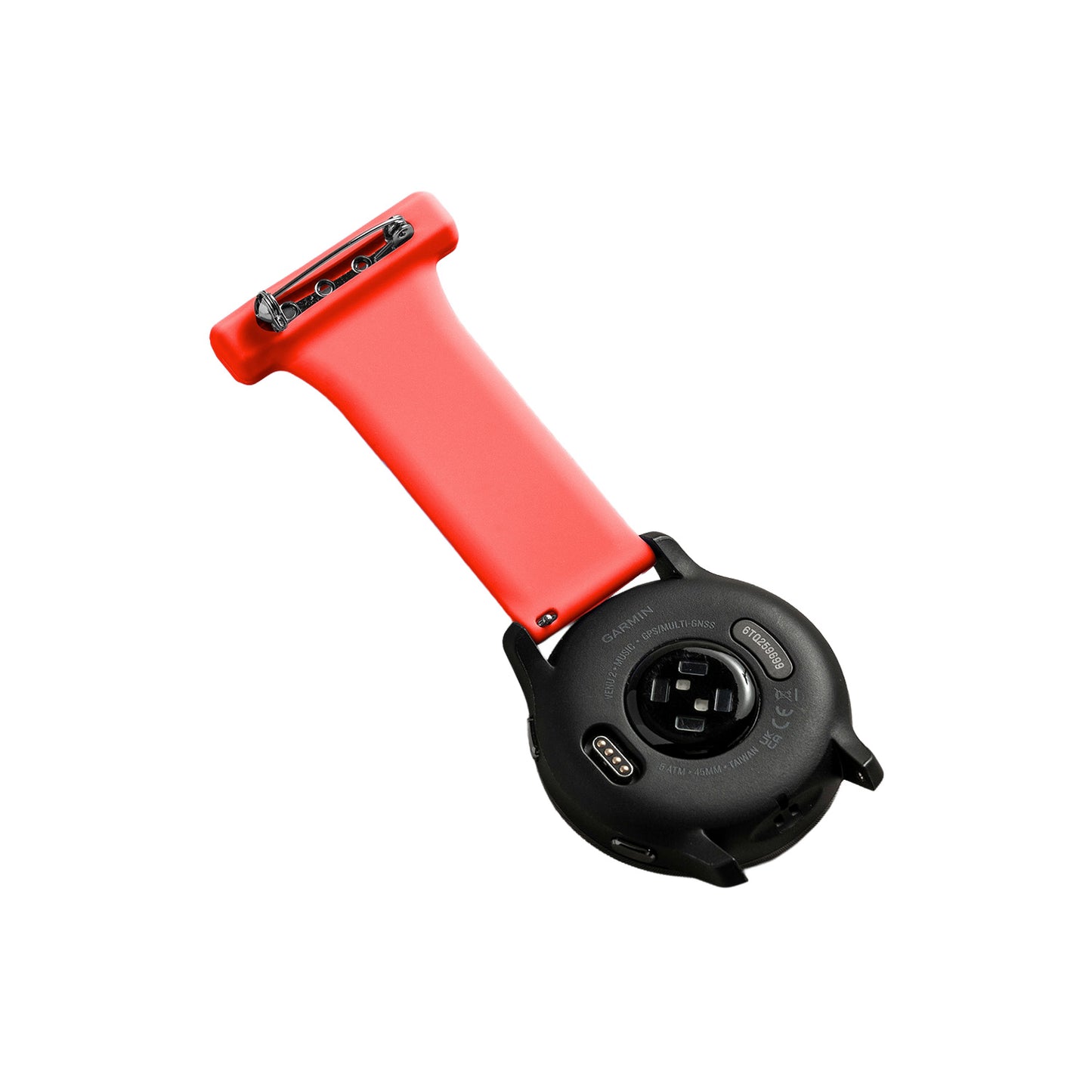 Gummireim til søsterur m/quick release rød