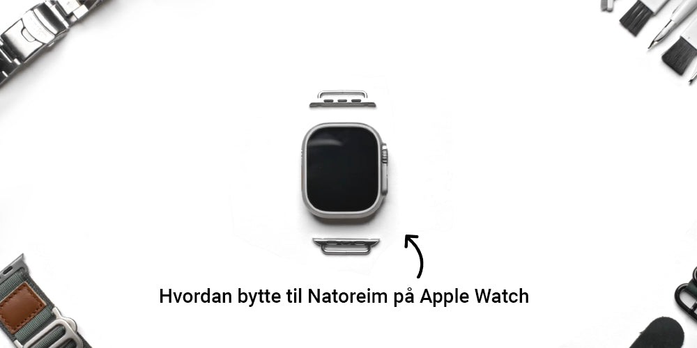 Slik setter du på natoreim på apple watch