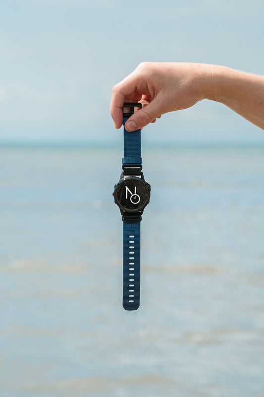 Nylonreim m/quick fit for Garmin mørk blå