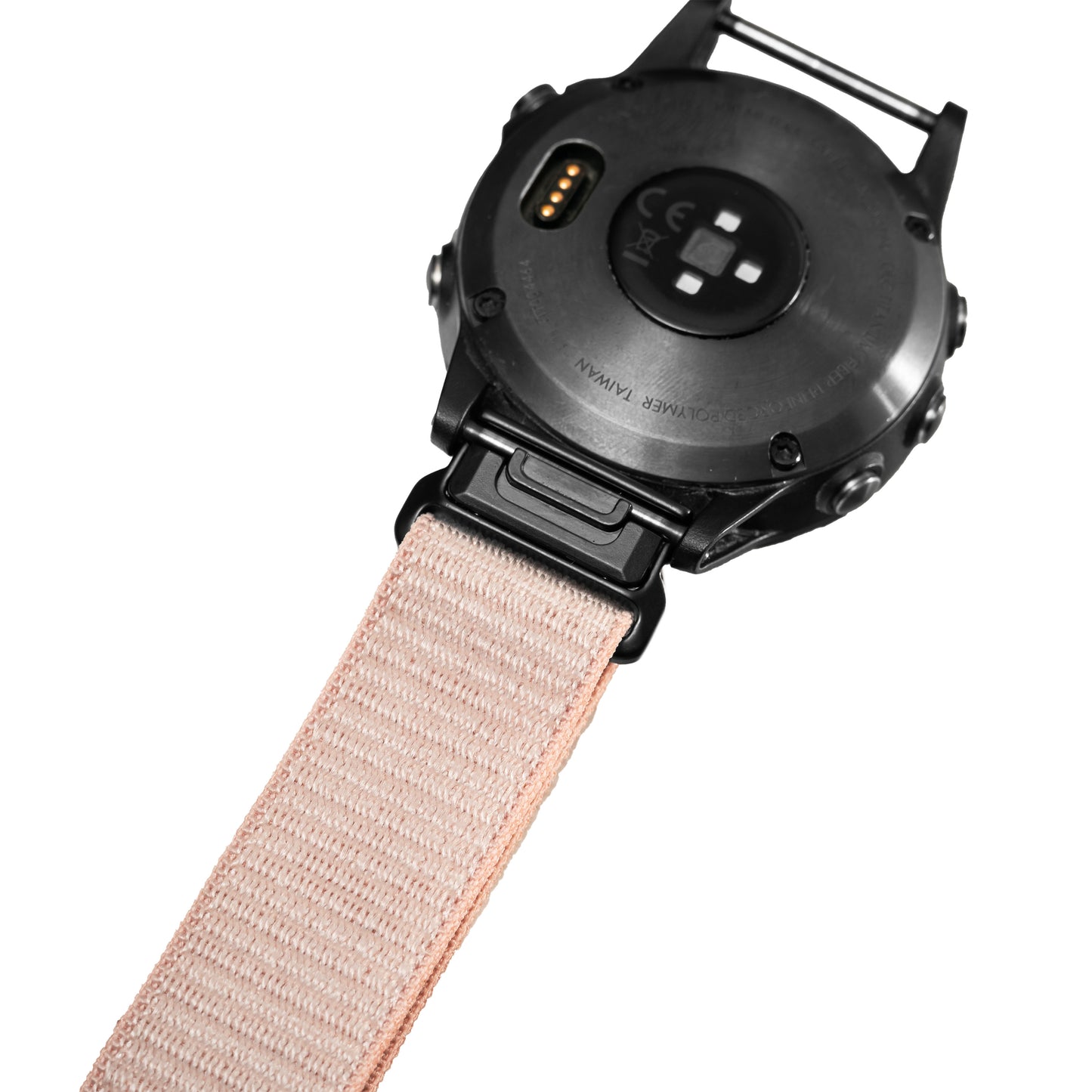 Velcroreim m/quick fit for Garmin rosa
