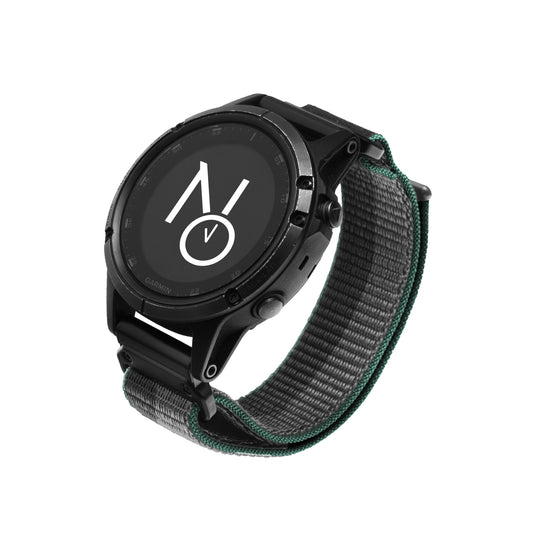 Velcroreim m/quick fit for Garmin sort/grå
