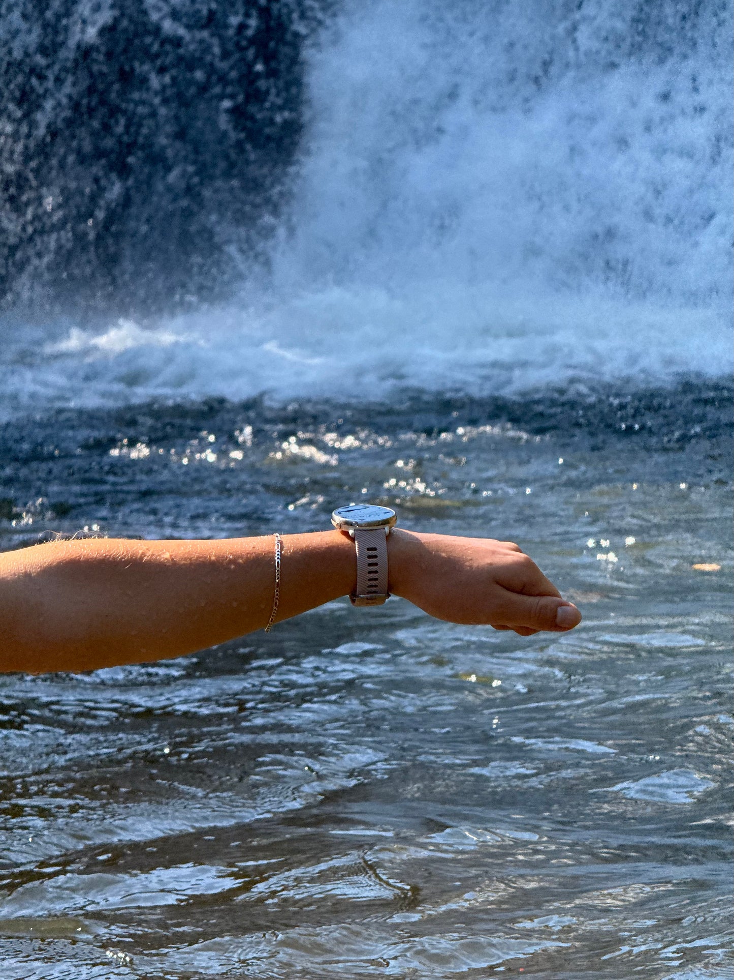 Gummireim m/quick release peach