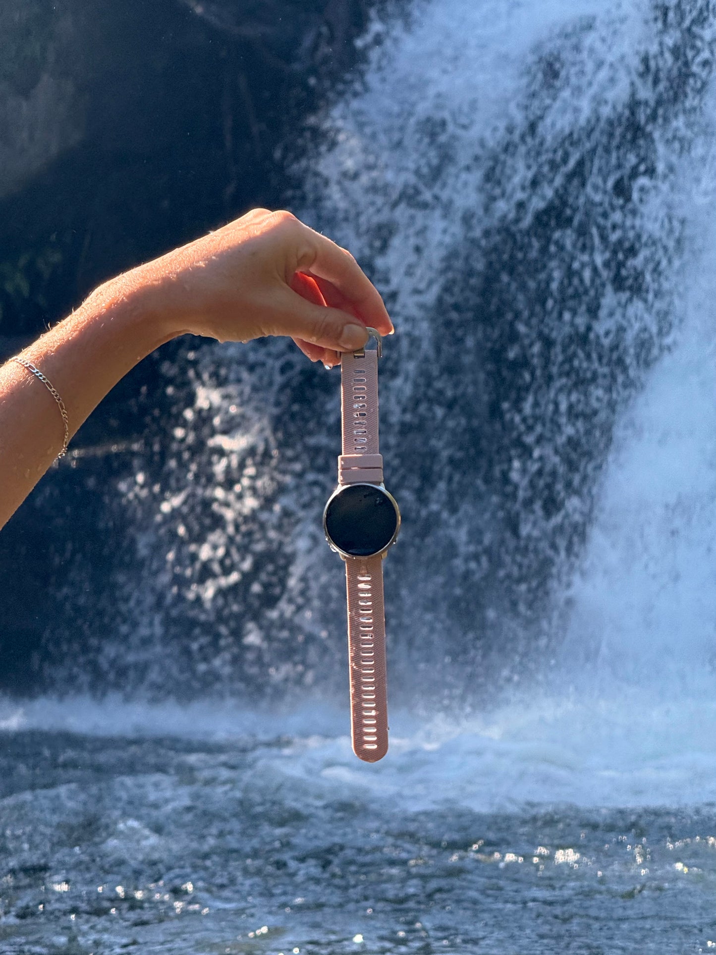 Gummireim m/quick release peach