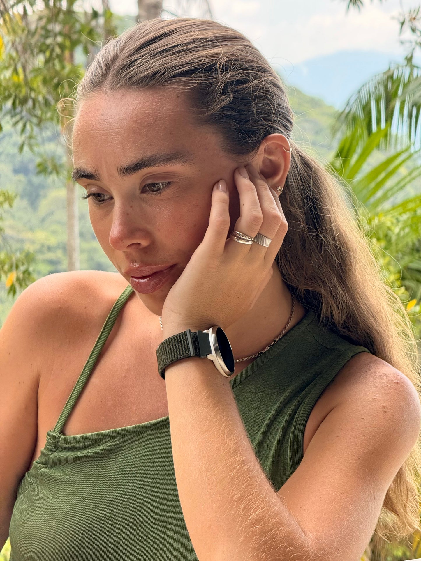 Velcroreim m/quick release grønn