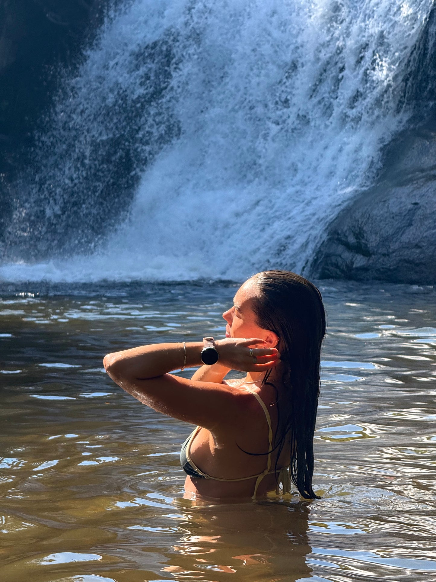 Gummireim m/quick release peach