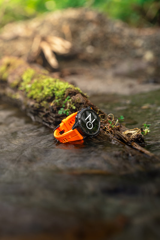 Gummireim m/quick fit for Garmin oransje
