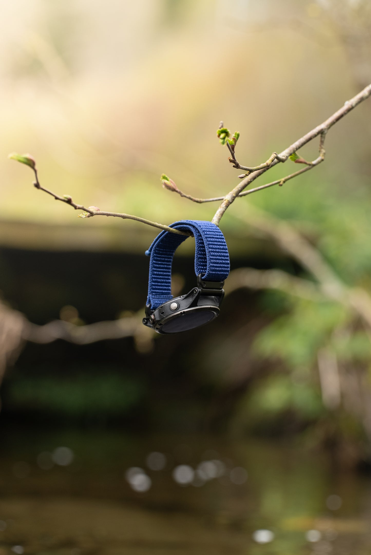 Velcroreim m/quick fit for Garmin blå