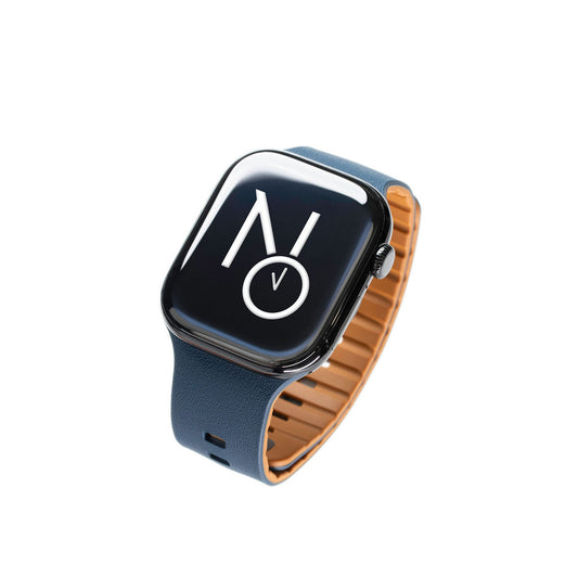 Gummireim m/magnetfeste til Apple watch mørk blå