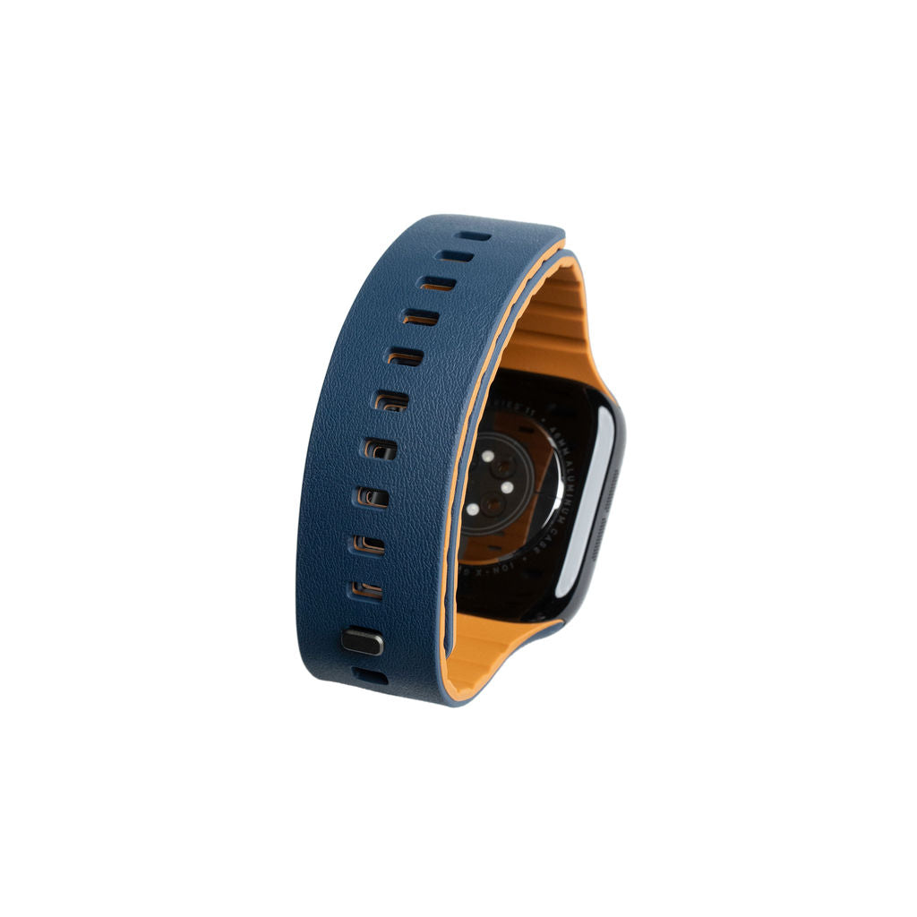 Gummireim m/magnetfeste til Apple watch mørk blå
