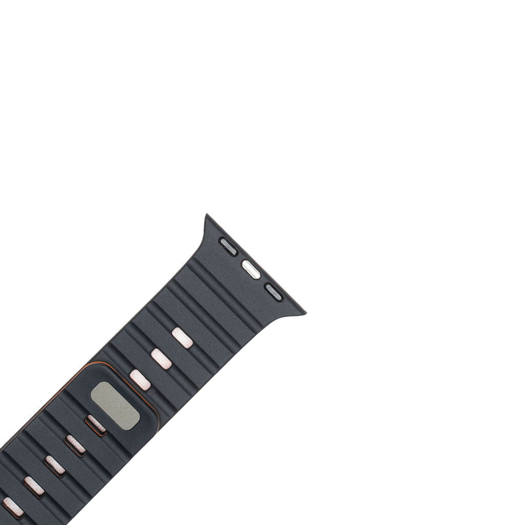 Gummireim m/magnetfeste til Apple watch oransje
