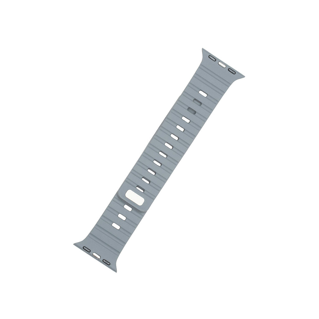 Gummireim m/magnetfeste til Apple watch off white