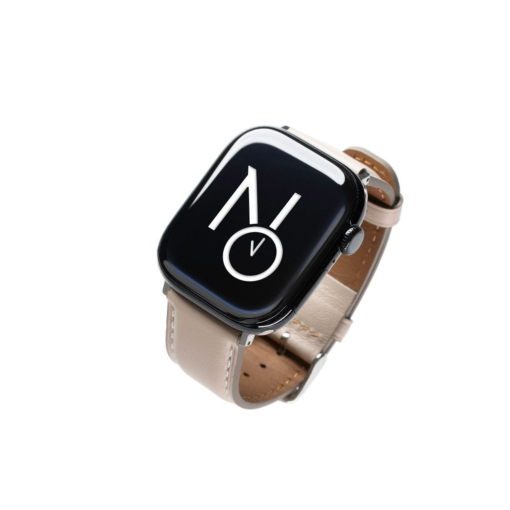 Skinnreim til Apple watch lys beige
