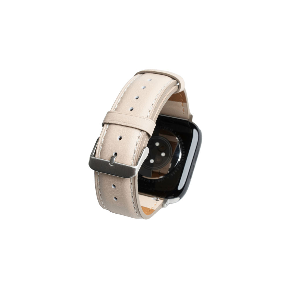 Skinnreim til Apple watch lys beige