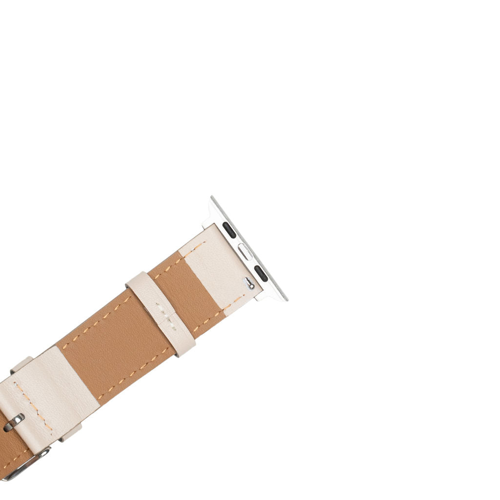 Skinnreim til Apple watch lys beige