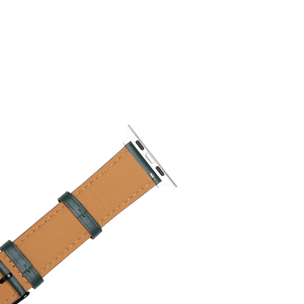 Skinnreim til Apple watch mørk grønn