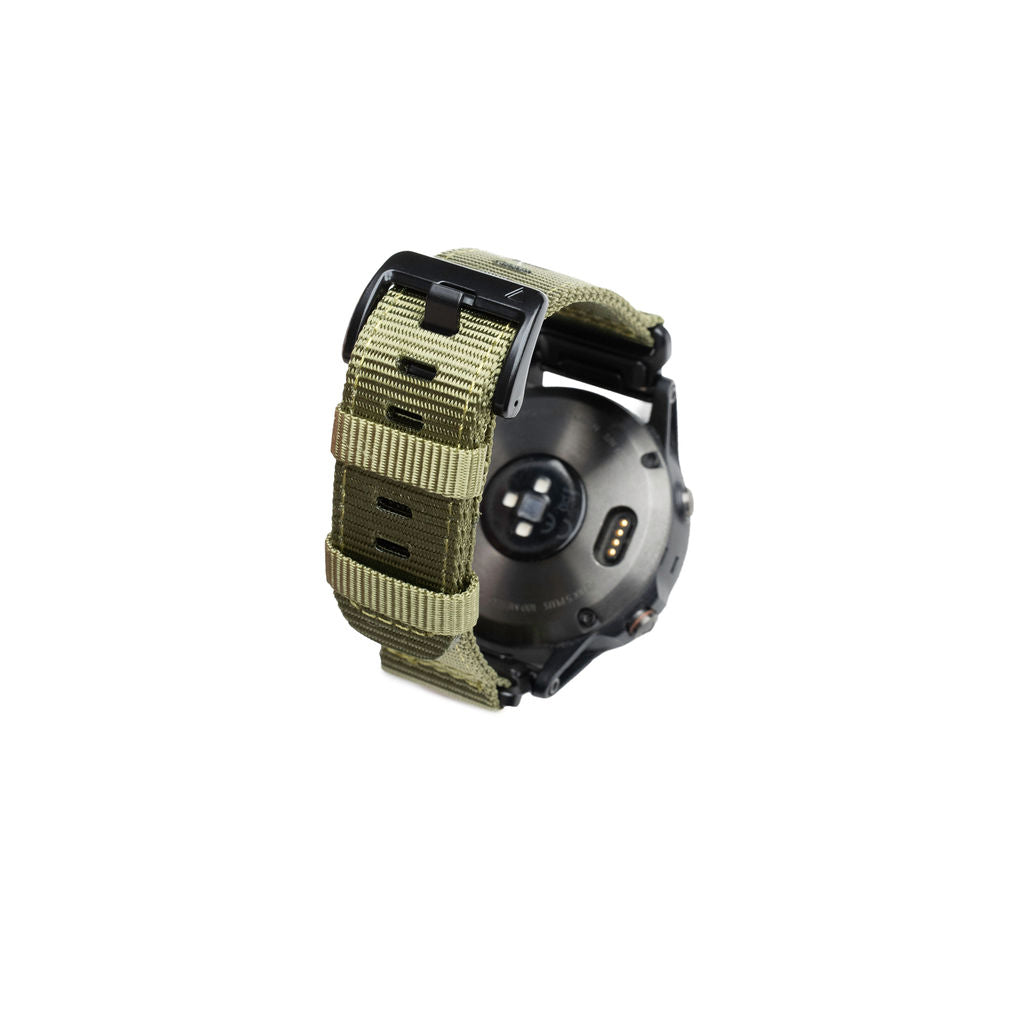 Nylonreim m/quick fit for Garmin militærgrønn
