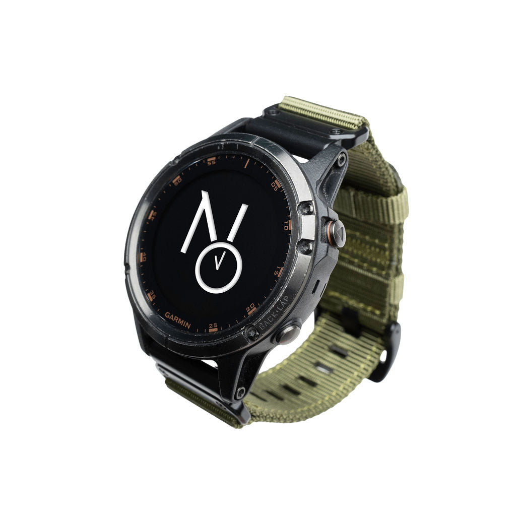 Nylonreim m/quick fit for Garmin militærgrønn