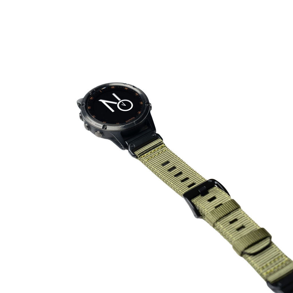 Nylonreim m/quick fit for Garmin militærgrønn